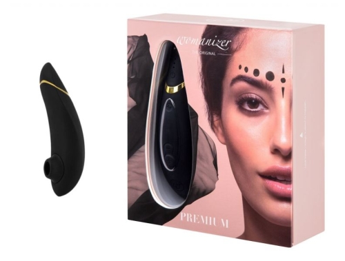 Бесконтактный вакуумный клиторальный стимулятор черный Womanizer Premium - 1