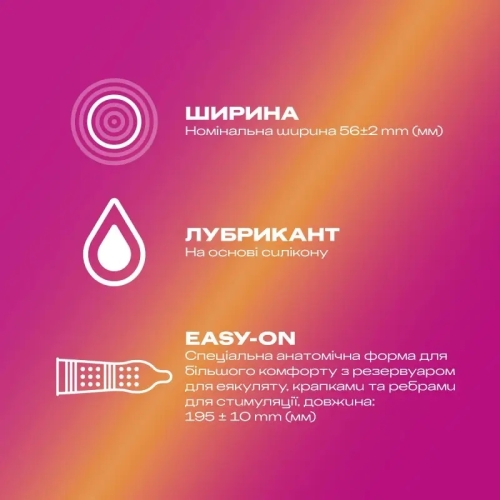 Презервативы с ребрами и точками латексные с силиконовой смазкой Durex Pleasuremax 12 штук - 9