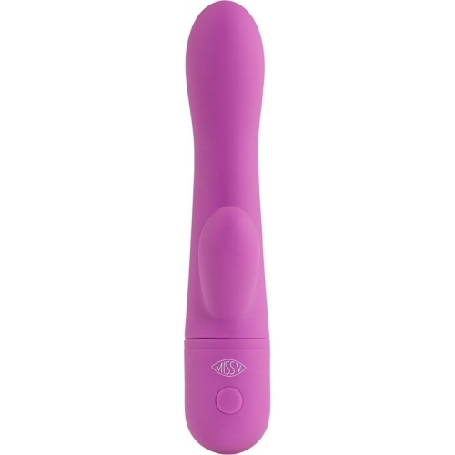 Вибратор для точки G и с отростком для клитора фиолетового цвета Miss V Babe Pretty - 4