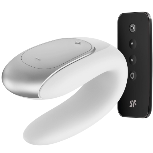 Вибратор для двоих управляемый телефоном Сатисфаер Satisfyer Double Fun белый - 1