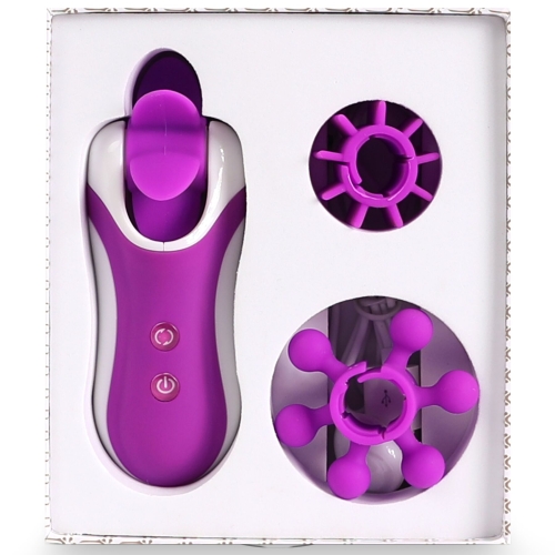 Стимулятор с имитацией оральных ласк FeelzToys фиолетовый - 5