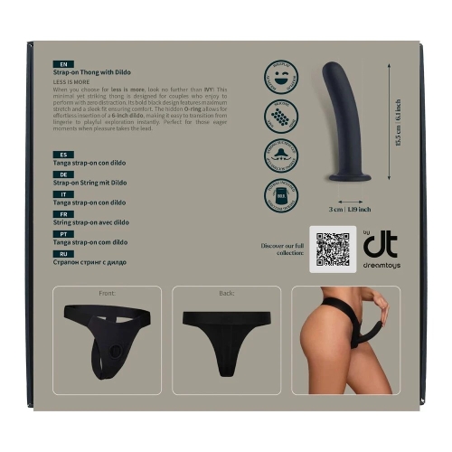 Страпон на трусиках чорний Dream Toys Bold - 9