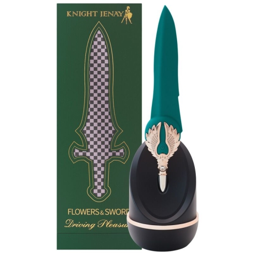 Кліторальний вібратор у вигляді клинка зеленого кольору Knight Jenay FLOWERS &amp;amp; SWORD - 5