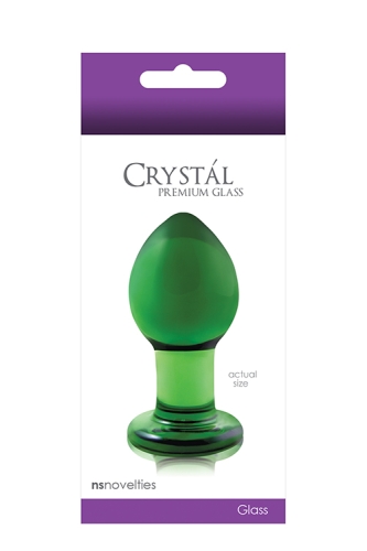 Анальний скляний затор зеленого кольору NS Novelties Crystal medium - 2