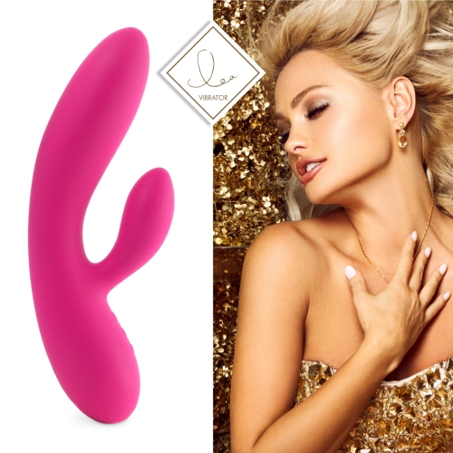 Кролик вібратор з відростком для клітора з двома моторами рожевий FeelzToys Lea Rabbit Vibrator - 2