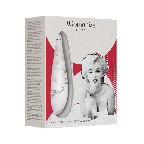 Вакуумний кліторальний стимулятор білого кольору Womanizer Marilyn Monroe - 27