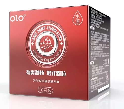 Латексные тонкие текстурированные презервативы OLO Large bump stimulation 10 штук - 4