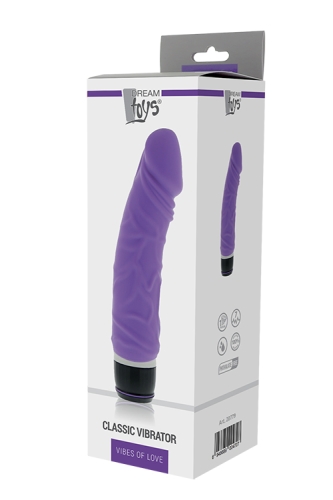 Вибромассажер реалистичный фиолетовый Dream toys PURRFECT SILICONE CLASSIC - 2
