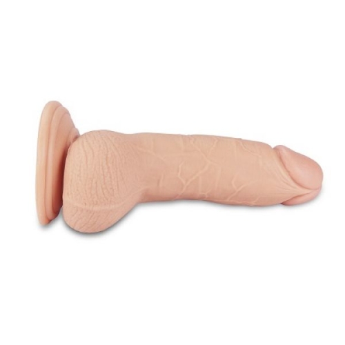 Вібратор реалістичний з яєчками на присоску Lovetoy - 3