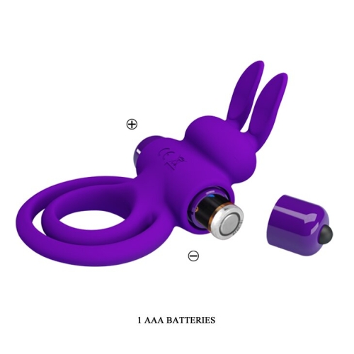 Кільце ерекційне з вібро-стимуляцією клітора Pretty Love Vibrant penis ring III BI-210206-1 - 9
