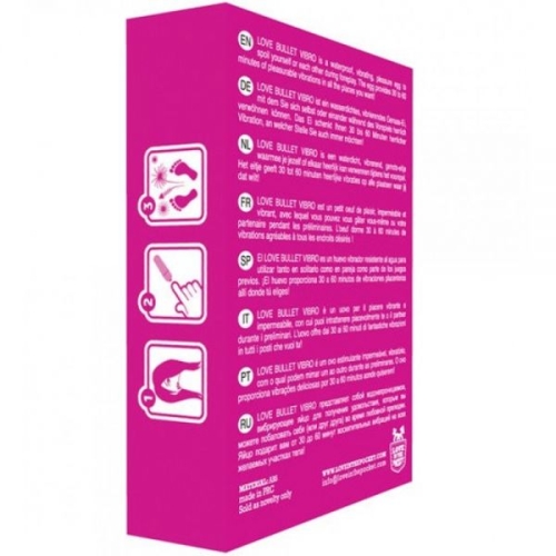 Вибропуля розовая вибратор пуля для клитора Loveshop Love Bullet Vibro - 2