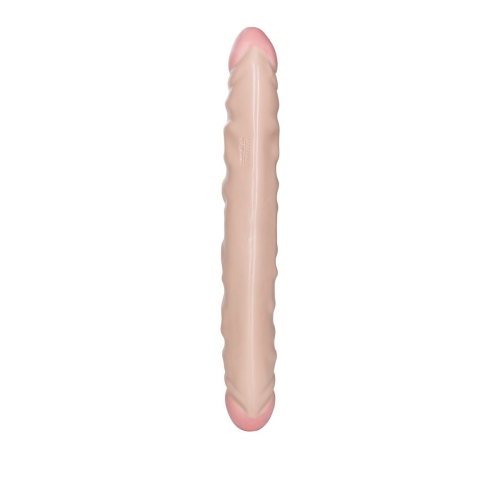 Фалоімітатор двосторонній реалістичний бежевого кольору California Exotic Novelties - 4