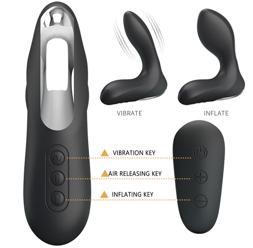 Вибромассажер простаты расширяющийся с пультом ДУ черный LYBAILE Mr. Play Remote Control Vibrating Prostate Massager - 5