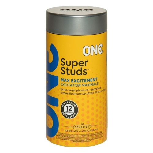 Презервативы текстурированные с шипами ONE Super Studs 12 штук - 1