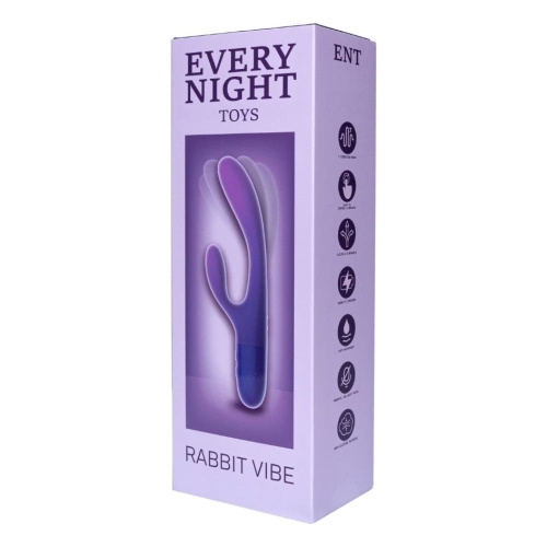 Вібратор кролик для точки G синьо-фіолетовий градієнт Every Night Toys - 3