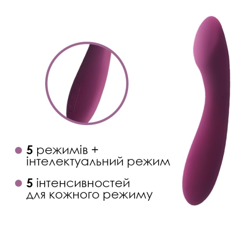 Вібратор для точки G фіолетового кольору Svakom Amy 2 - 3