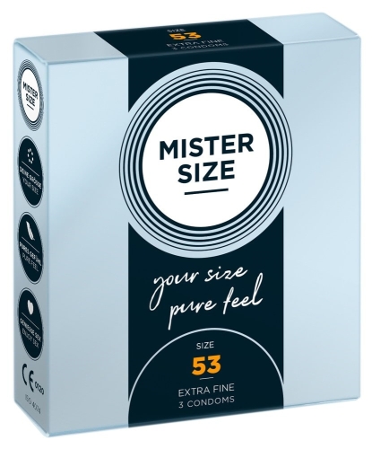 Презервативи Mister size 53 mm (мм) 3 штуки Містер Сайз - 2