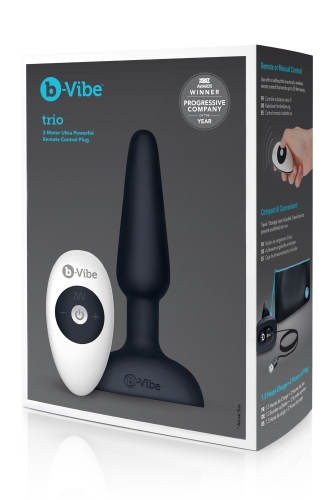 Анальна пробка для еротичних ігор із 3 моторами B-Vibe чорна - 9