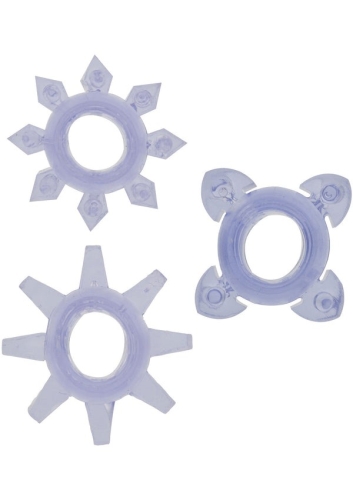 Ерекційні кільця на член фіолетові Toy Joy Tickle C-Rings 3 штуки - 1