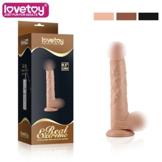 Великий 24/4 см реалістичний фалоімітатор на присоску 24 см Lovetoy Real Extreme