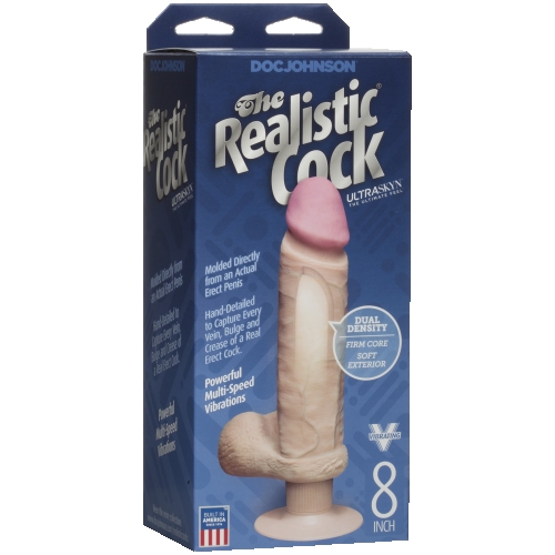 Вибратор реалистичный с присоской Doc Johnson The Realistic Cock 8 inch - 2