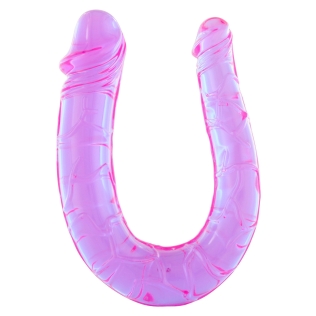 Двусторонний фаллоимитатор реалистичный фиолетовый Seven Creations Double Mini Dong Twinhead