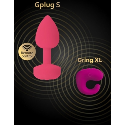 Анальна вібропробка силіконова рожева Gvibe Gplug розмір S - 3
