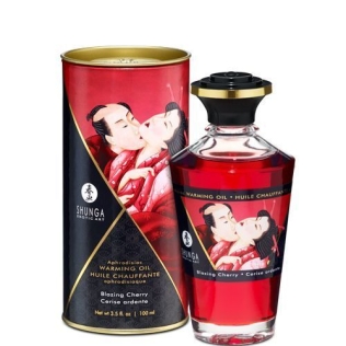 Возбуждающее массажное масло со вкусом пылающей вишни Shunga APHRODISIAC 100 мл