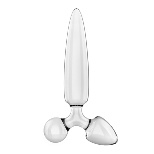 Трехсторонний стеклянный дилдо прозрачный Satisfyer Triple Crystal 1 Transparent