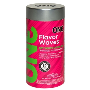 Презервативи з латексу з різними уподобаннями ONE Flavor Waves 12 штук