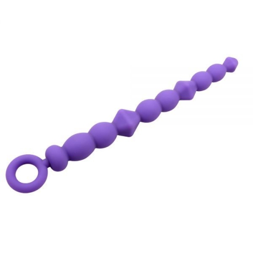 Силіконова анальна ланцюжок фіолетова Chica BENDY BEADS - 2
