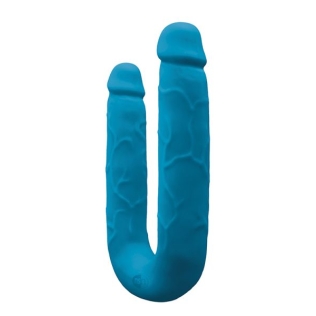 Фалоімітатор 21/4 см подвійний реалістичний Блакитний COLOURS DP PLEASURES