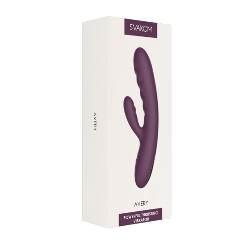 Вібратор із відростком для клітора фіолетового кольору Svakom Avery Lilac - 7