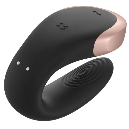 Смарт-вибратор 7,5/3 см для пар Satisfyer Double Love (Black) с пультом Сатисфаер - 2
