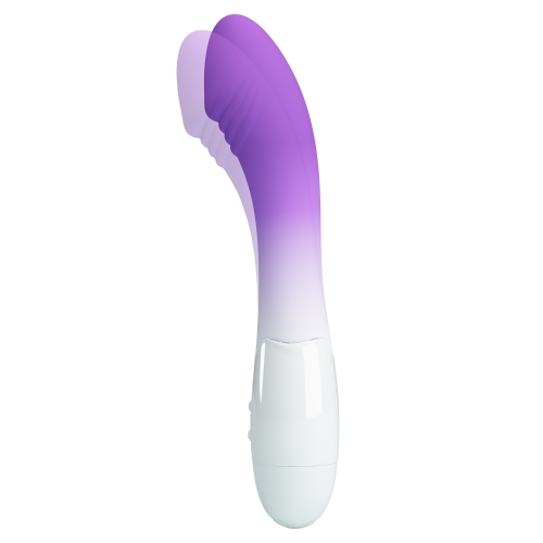 Вібратор для точки G ребристий біло-фіолетовий Lybaile Pretty Love Elemental Vibrator - 3