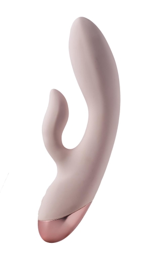 Вібратор із відростком для клітора тілесного кольору Dream Toys VIVRE DUO VIBE COCO - 3