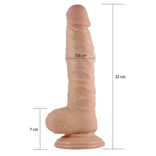 Фалоімітатор реалістичний на присоску 21 см Lovetoy Real Extreme - 2