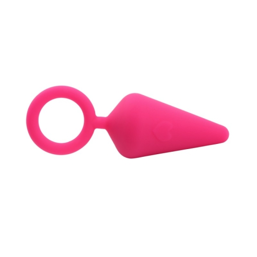 Анальная пробка с кольцом розового цвета Chisa Candy Plug Medium - 3