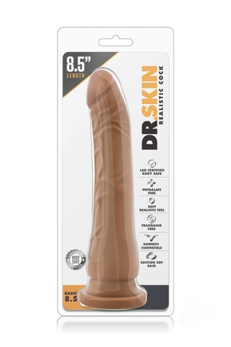 Фалоімітатор реалістичний на присоску коричневий Dr. SKIN BASIC - 2
