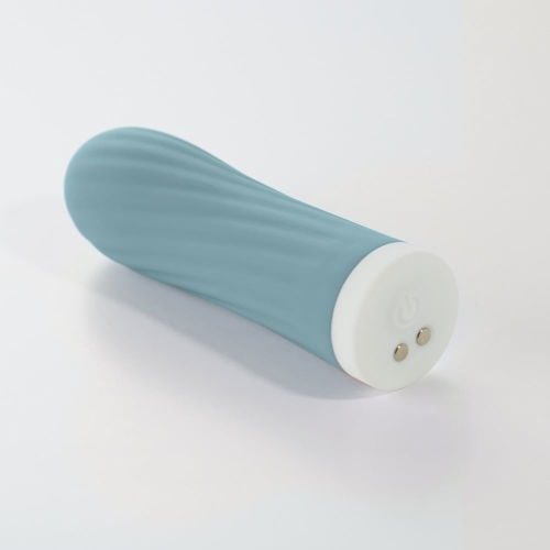Мини вибратор для клитора рельефный голубого цвета Sweet Em Velvet Lure - 3
