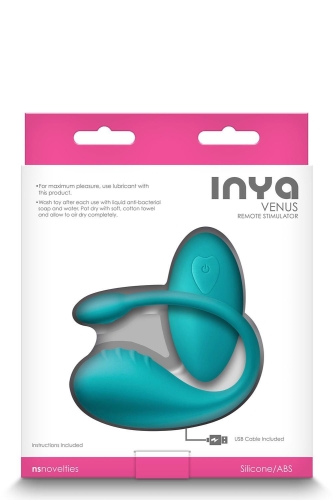 Віброяйце з дистанційним пультом управління бірюзового кольору NS Novelties Inya Venus - 3