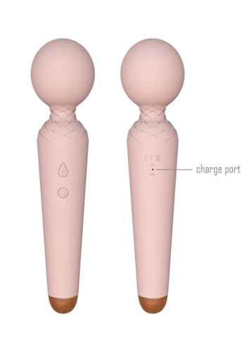 Вибромассажер Ванд в форме микрофона фиолетового цвета Boss series Power Wand - 4