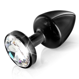 Анальна пробка зі стразом Diogol ANNI round black 35мм