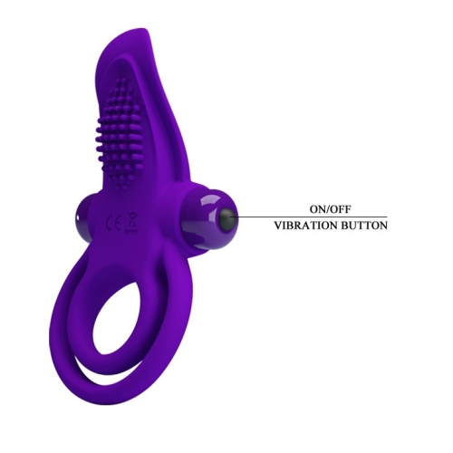 Кільце ерекційне з вібро-стимулятором клітора Pretty Love Vibrant penis ring BI-210203-1 - 8