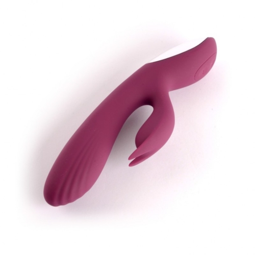 Вибратор для точки G и с отростком для клитора розового цвета Vscnovelty Desire luxury rabbit Duo - 3