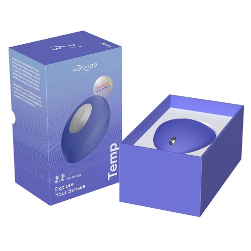 Вібратор для стимуляції клітора із підігрівом синій We-Vibe Temp Lavender Blue - 12