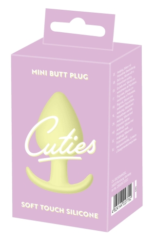 Міні анальний затор жовтого кольору Soft Silicone Mini Butt Plug - 1
