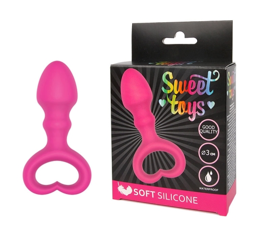 Анальна пробка L 65 мм d 30 мм Колір Рожевий SWEET TOYS - 1