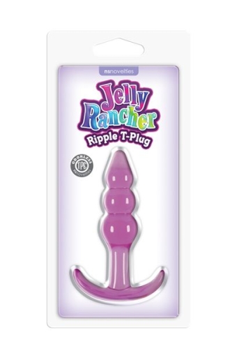 Анальный плаг с ручкой якорем фиолетовый JELLY RANCHER T-PLUG RIPPLE - 2