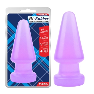 Анальная пробка на присоске фиолетового цвета Chisa Hi Rubber
